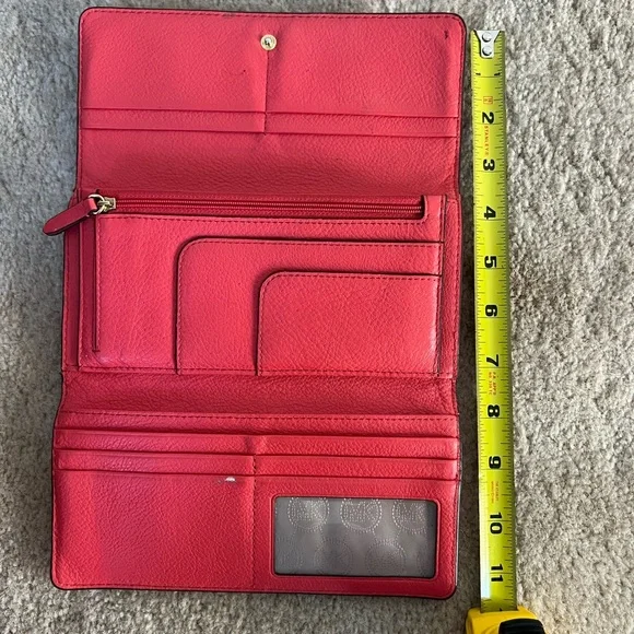 Michael Kors Coral Leather Wallet - Picture 8 of 8